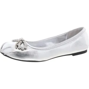 Essense Womens Padded Insole Man Made Ballet Flats