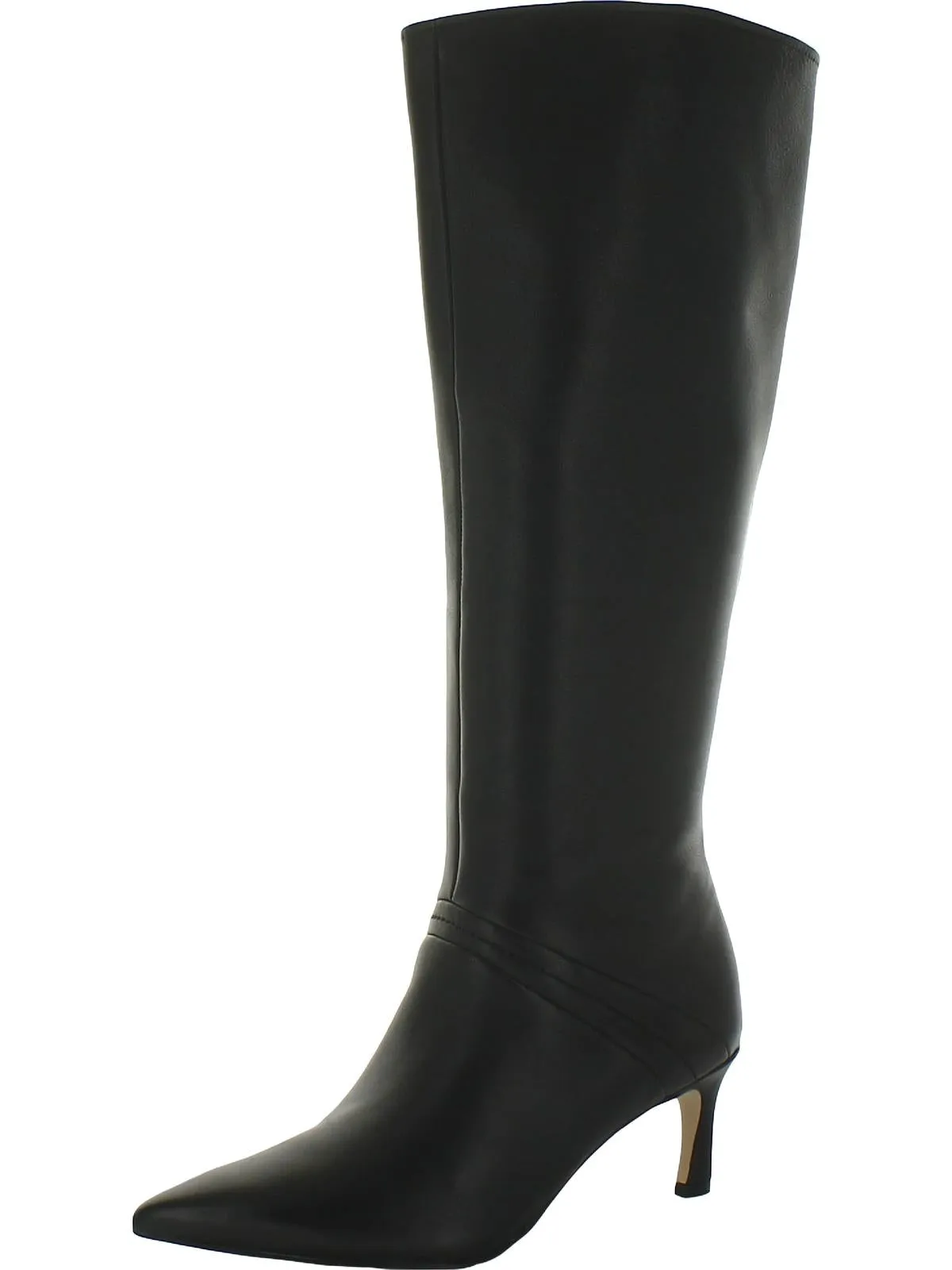 Falencia Womens Leather Pointed Toe Knee-High Boots
