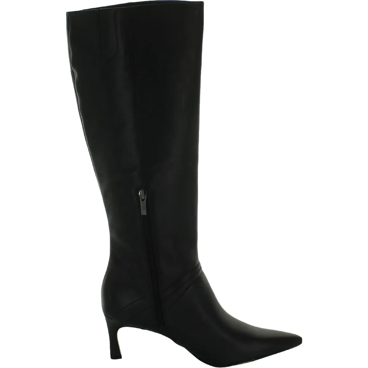 Falencia Womens Leather Pointed Toe Knee-High Boots