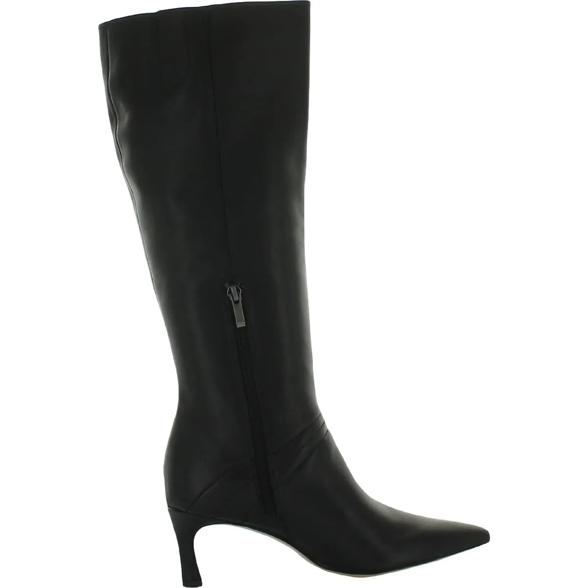 Falencia Womens Leather Pointed Toe Knee-High Boots