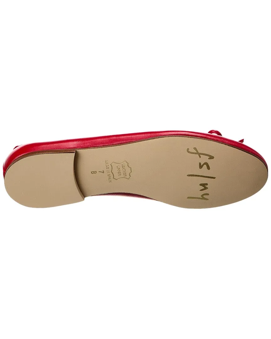 French Sole Emerald Leather Flat