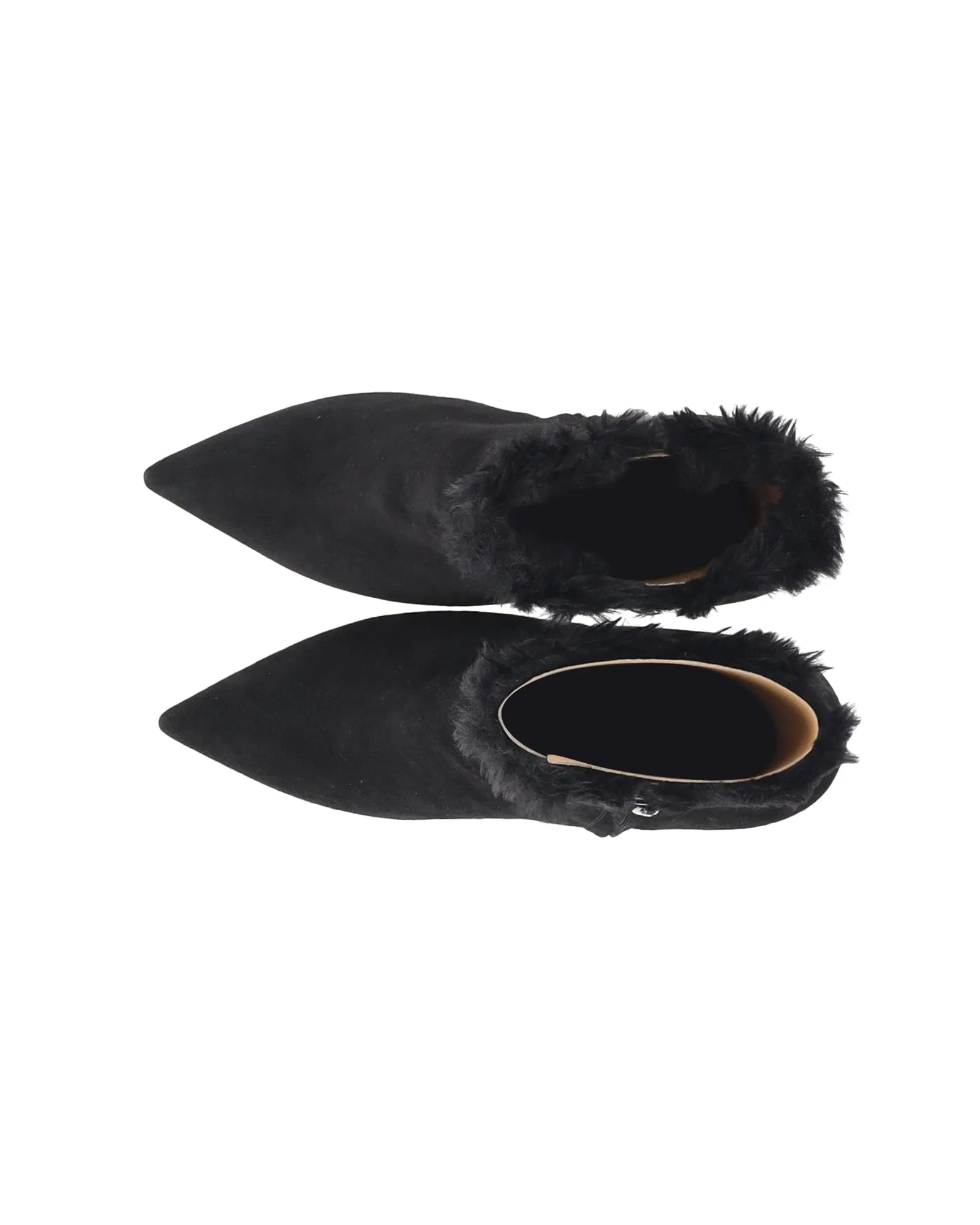 Gianvito Rossi Fur Lined Ankle Boots in Black Suede