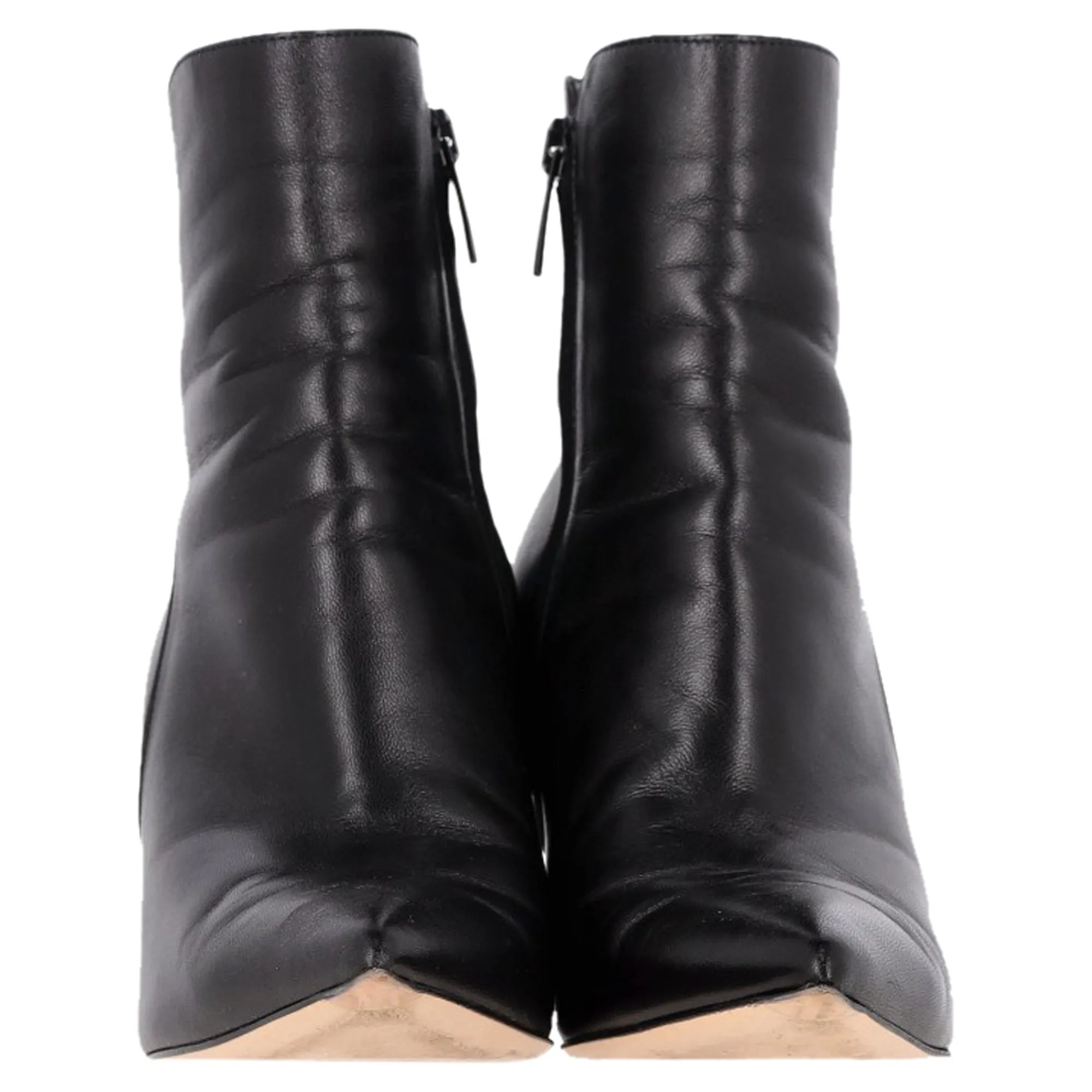 Gianvito Rossi Levy 85 High-Heeled Ankle Boots in Black Leather