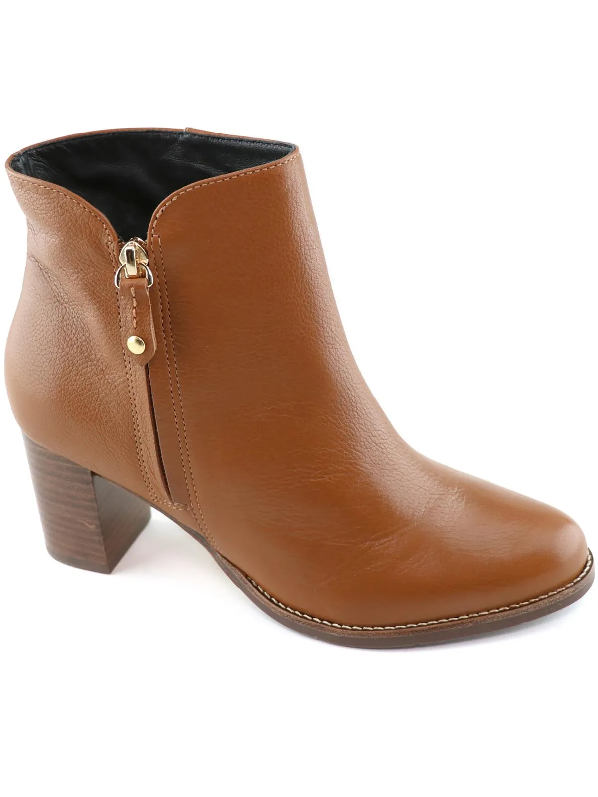 Grand Central Womens Leather Zip Up Ankle Boots
