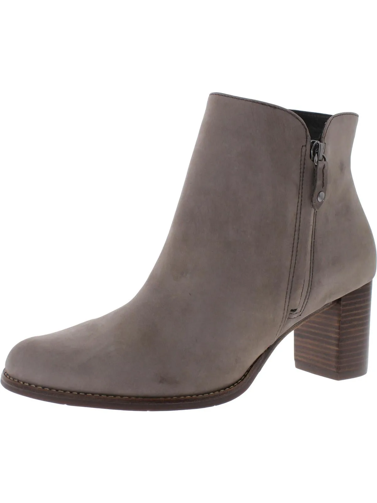 Grand Central Womens Leather Zip Up Ankle Boots