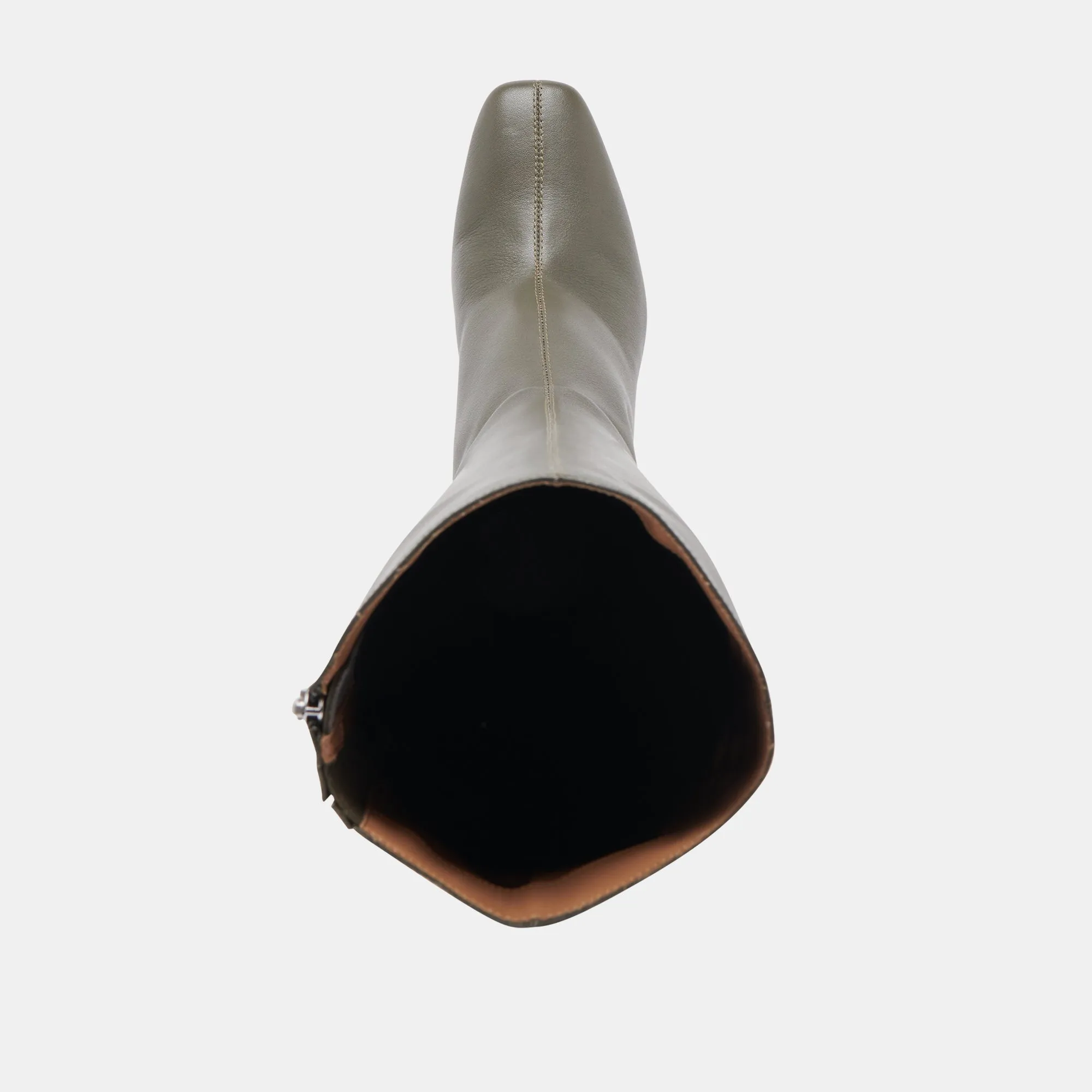 GYRA WIDE CALF BOOTS DARK OLIVE LEATHER