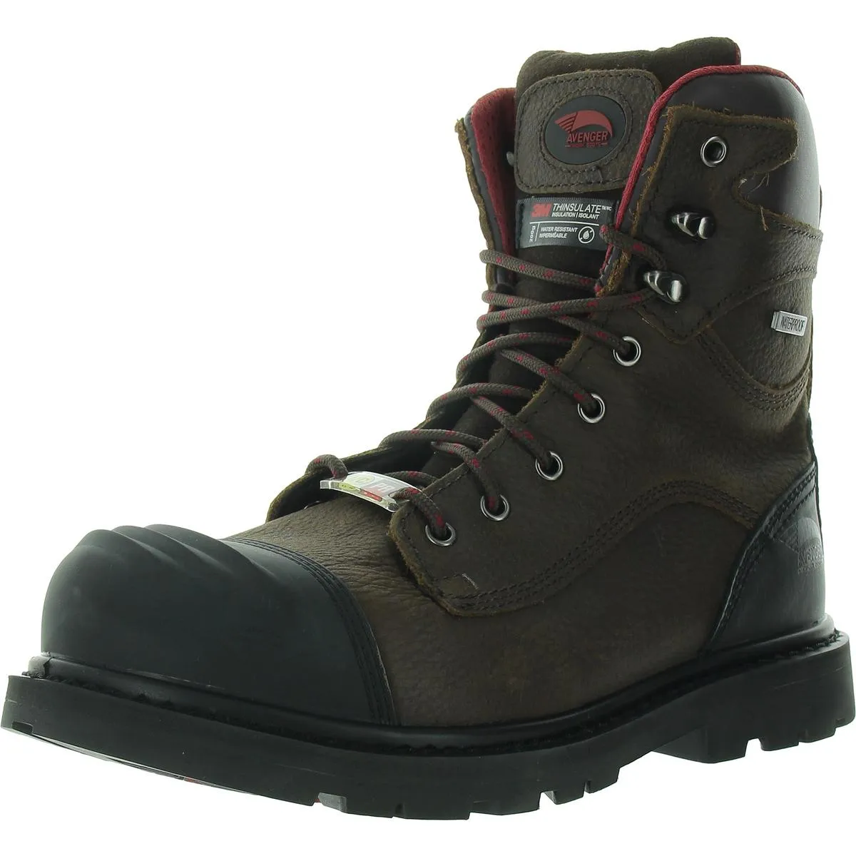 Hammer Mens Composite Toe Leather Combat & Lace-Up Boots