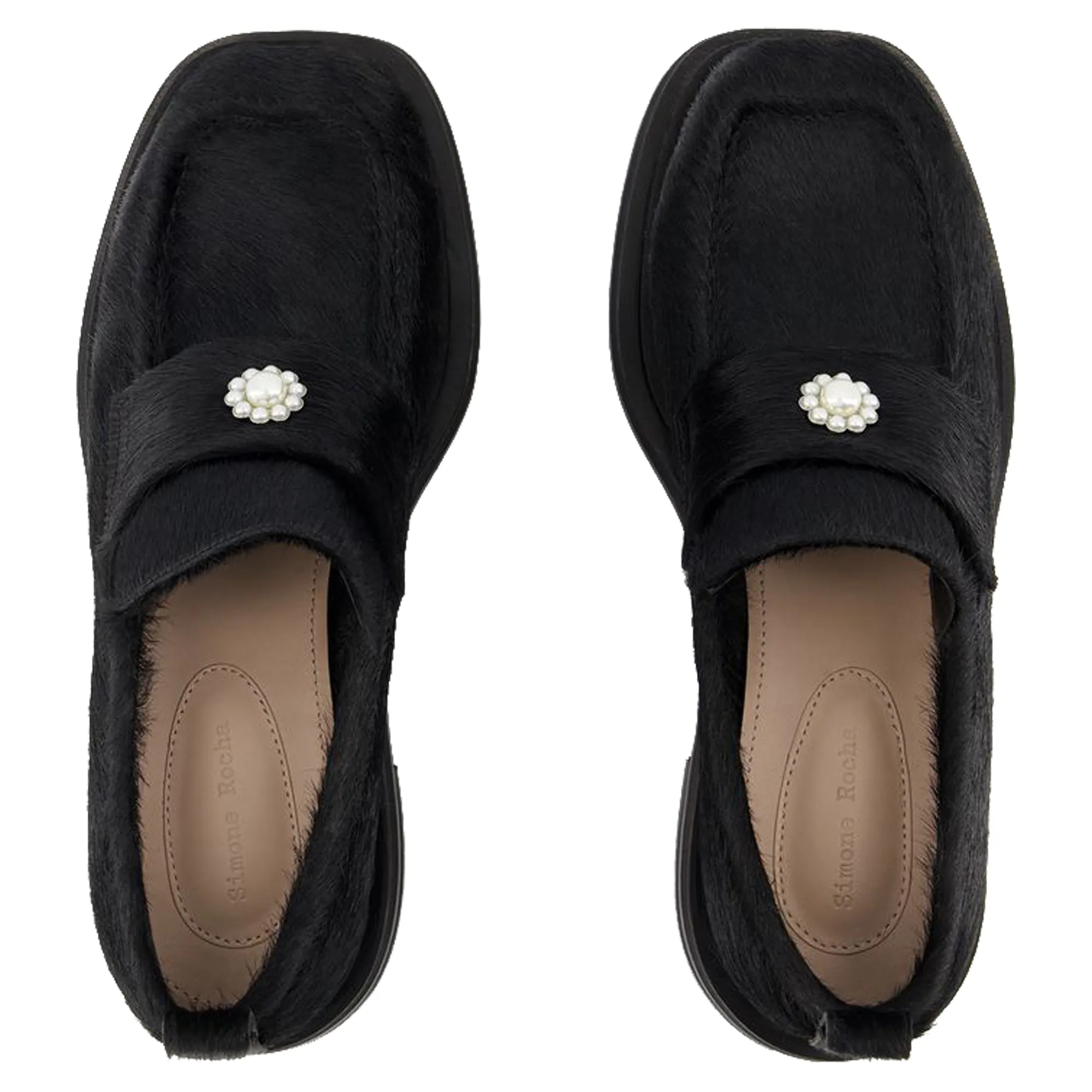 Heart Toe Loafers - Simone Rocha - Leather - Black