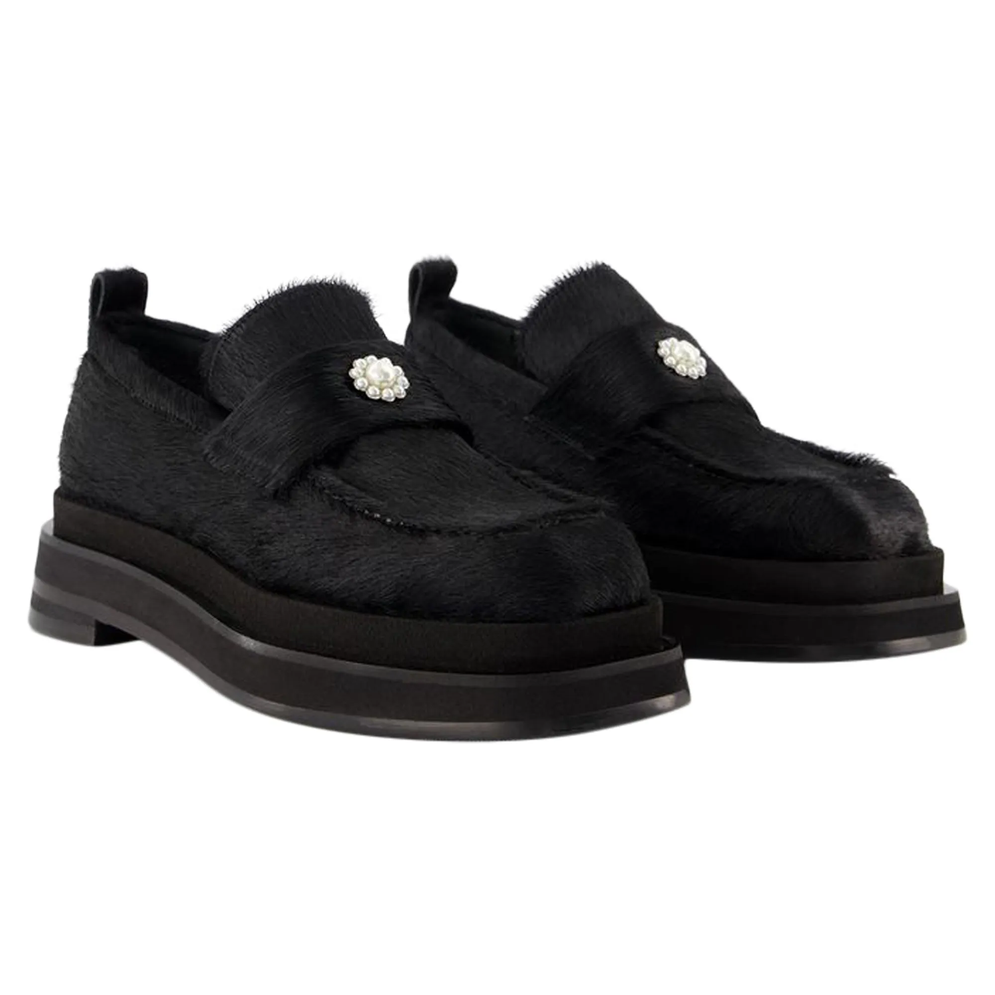 Heart Toe Loafers - Simone Rocha - Leather - Black