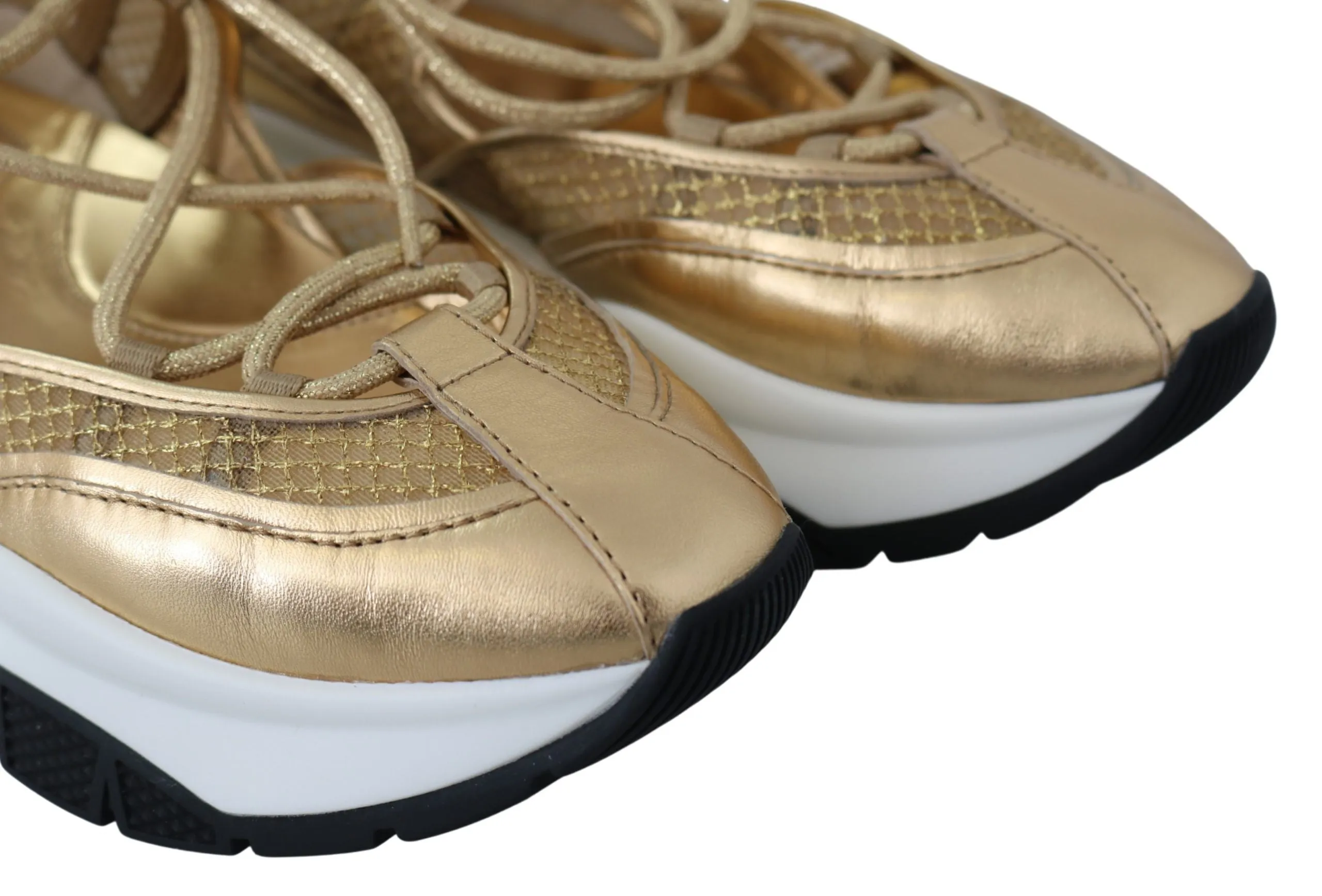 Jimmy Choo en Glamour Mesh Leather Women's Sneakers