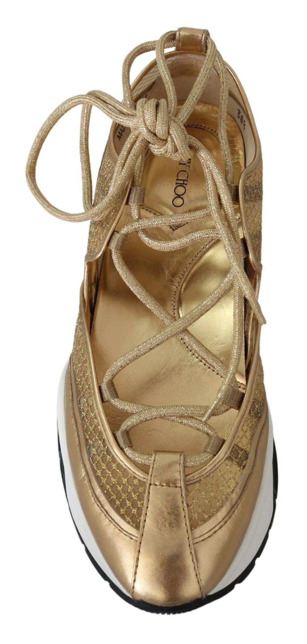 Jimmy Choo en Glamour Mesh Leather Women's Sneakers