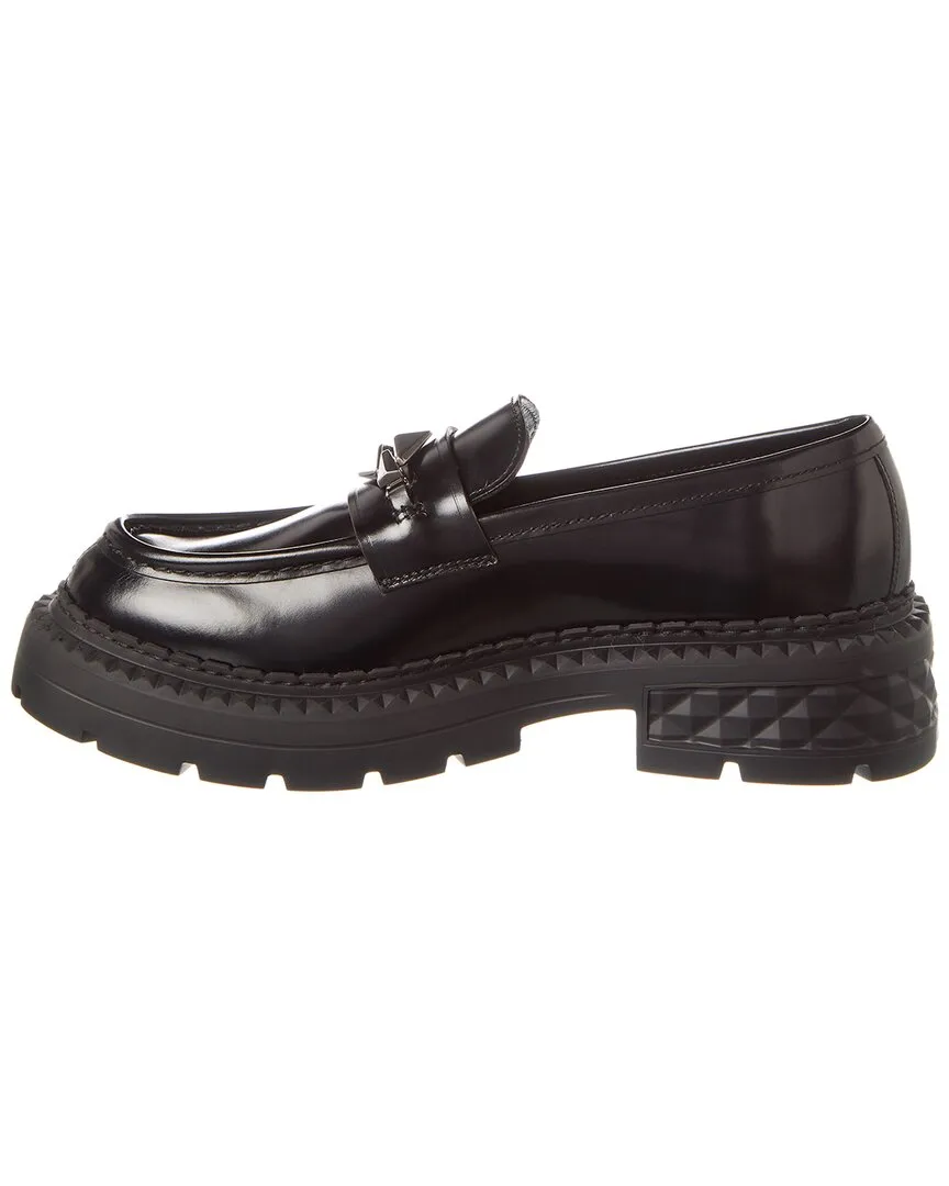Jimmy Choo Marlow Diamond/F Leather Loafer
