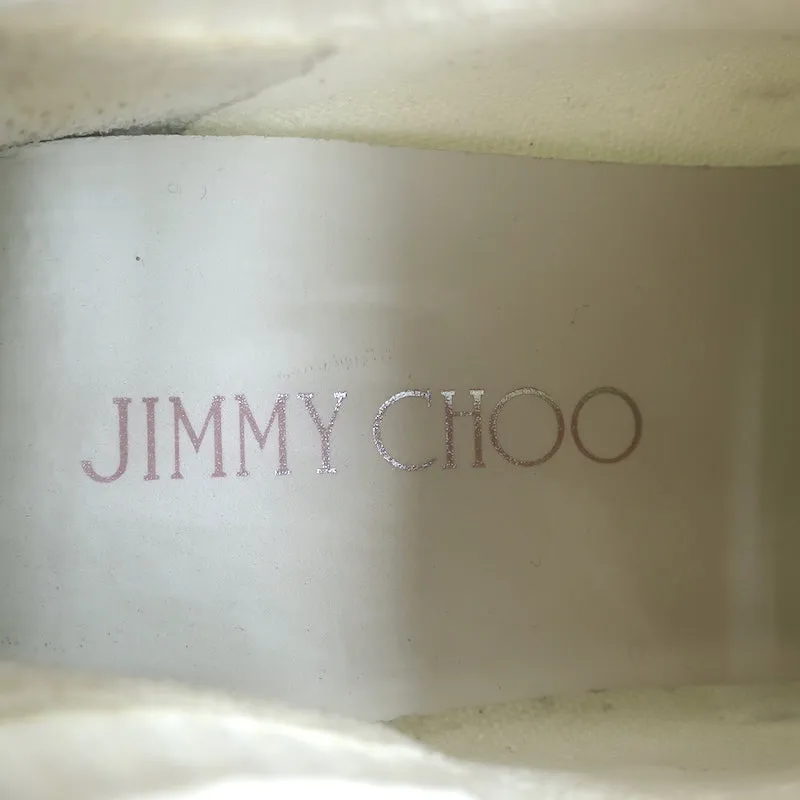 Jimmy Choo Verona Crystal-Embellished Knit Sneakers White Size 39