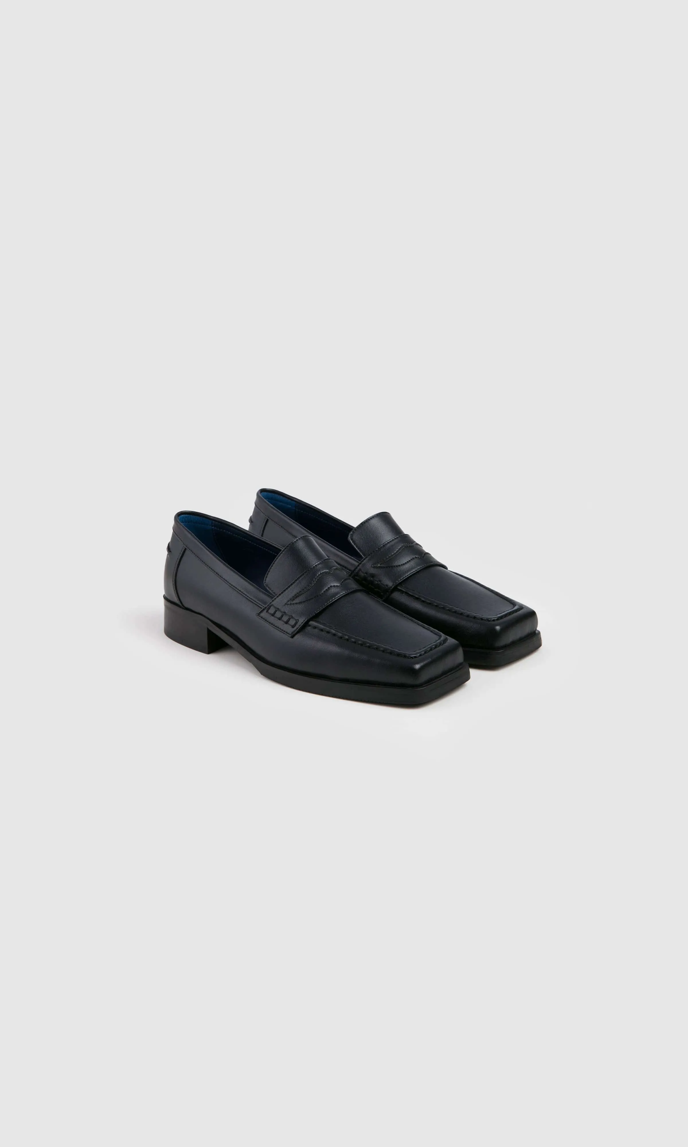 Joan Women's Apple Leather Vegan Loafer | Midnight