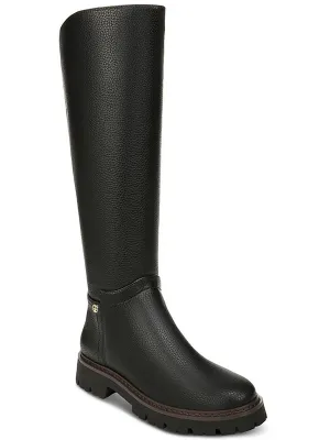 Jordyy Womens Faux Leather Tall Knee-High Boots