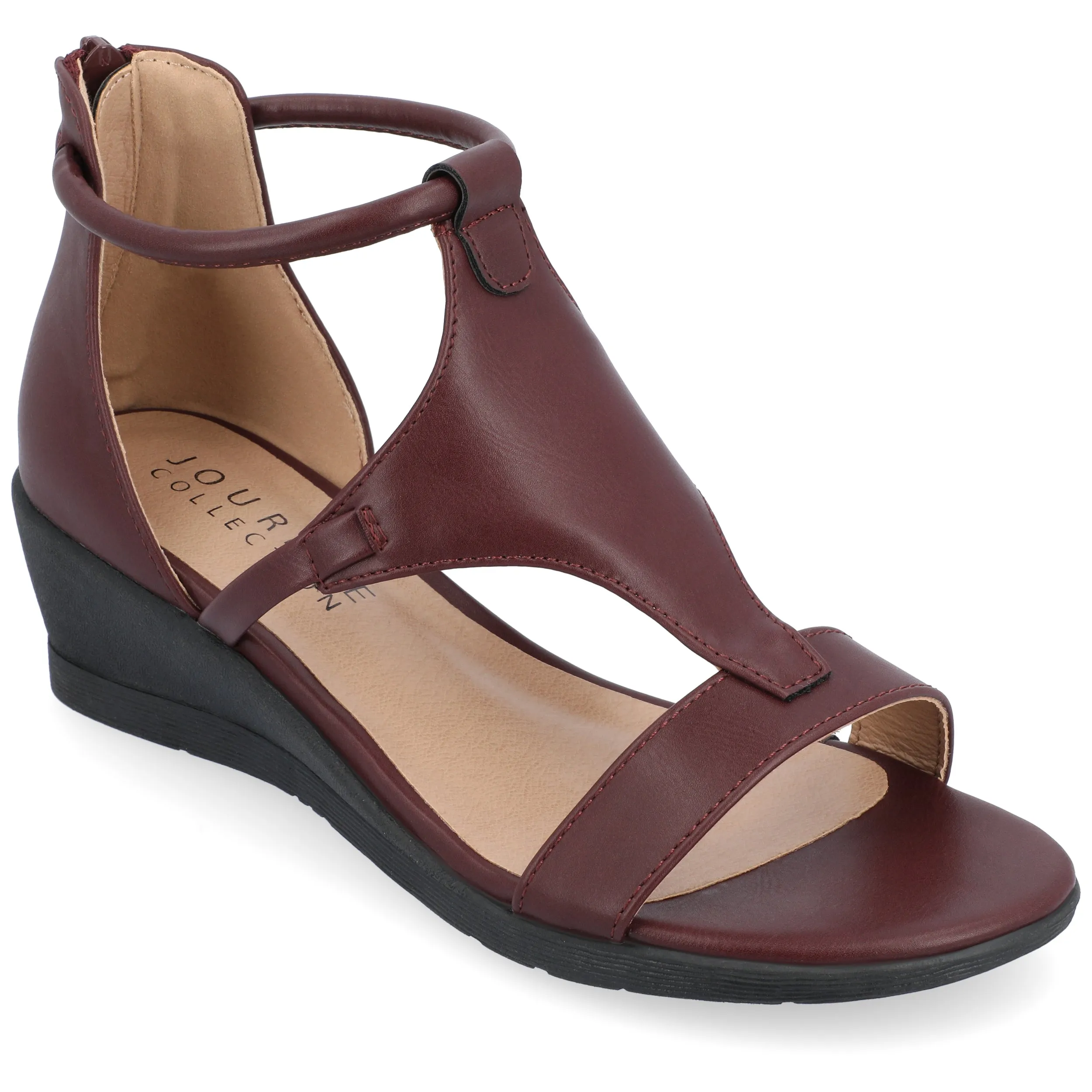 Journee Collection Women's Wide Width Trayle Sandal Wedge