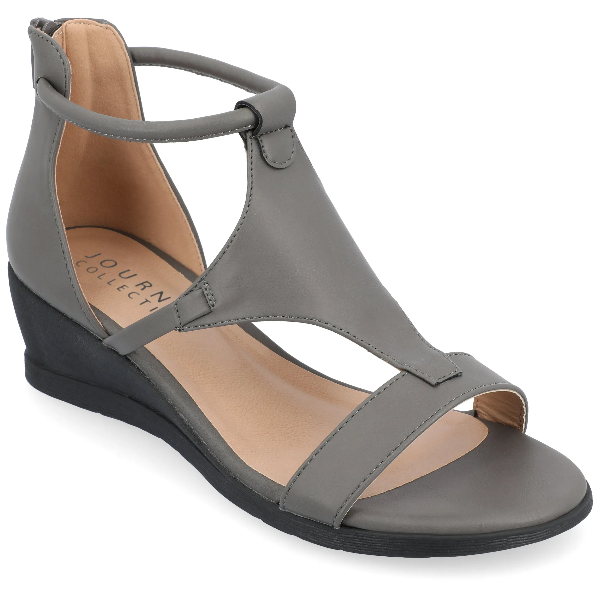 Journee Collection Women's Wide Width Trayle Sandal Wedge