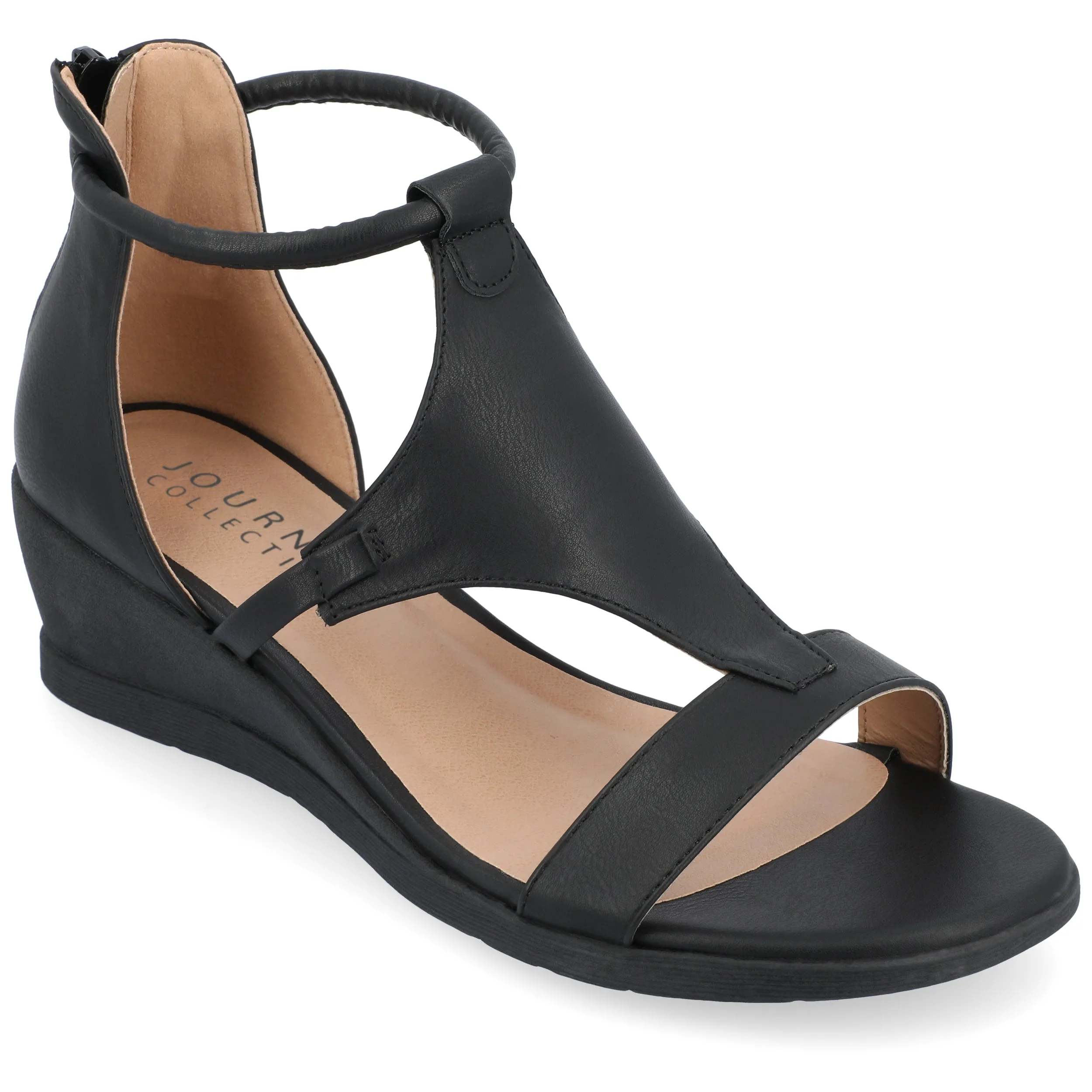 Journee Collection Women's Wide Width Trayle Sandal Wedge