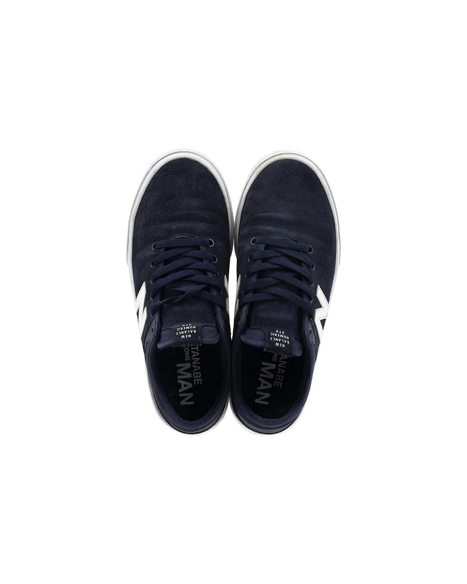 Junya Watanabe MAN x New Balance Comp 100 Sneakers in Navy Blue Suede