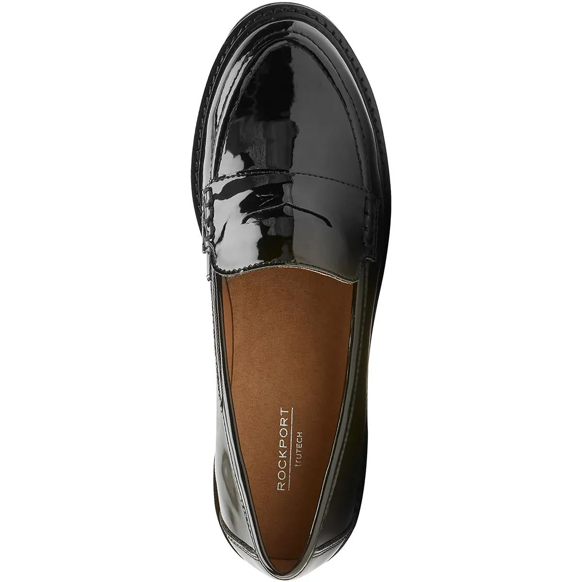 Kacey Penny Womens Patent Slip On Loafers