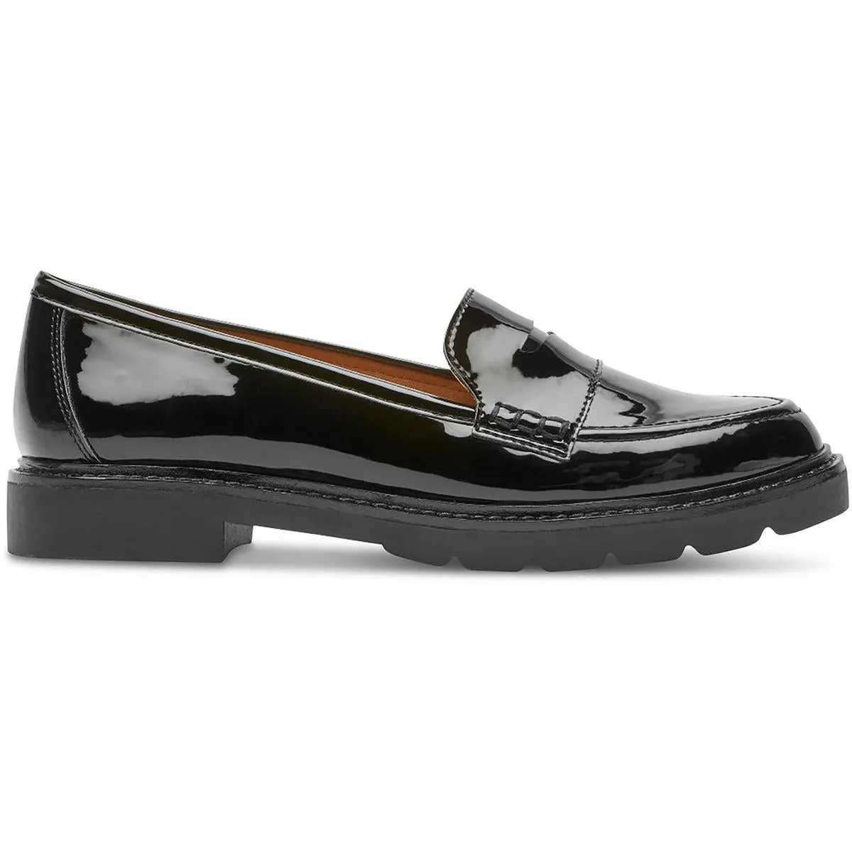 Kacey Penny Womens Patent Slip On Loafers
