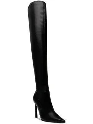Laddy Womens Faux Leather Over-The-Knee Boots