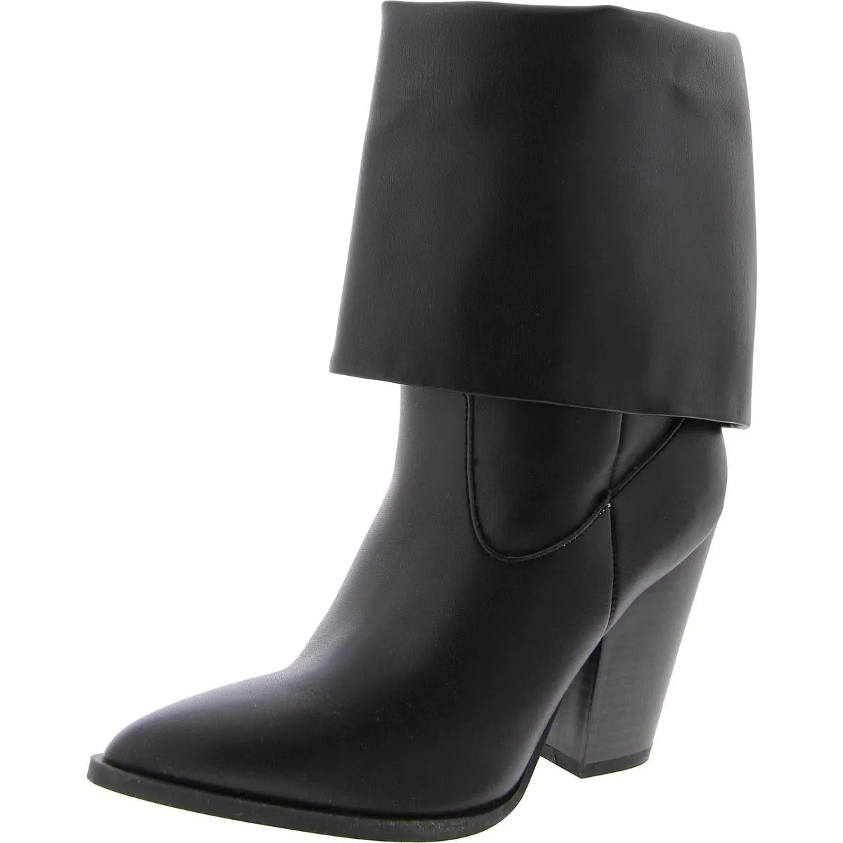 Lark Womens Faux Leather Pointed Toe Ankle Boots
