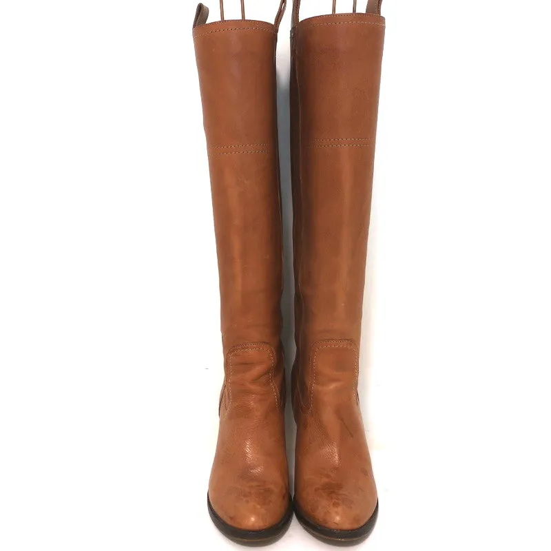 L'Autre Chose Knee High Boots Caramel Leather Size 37