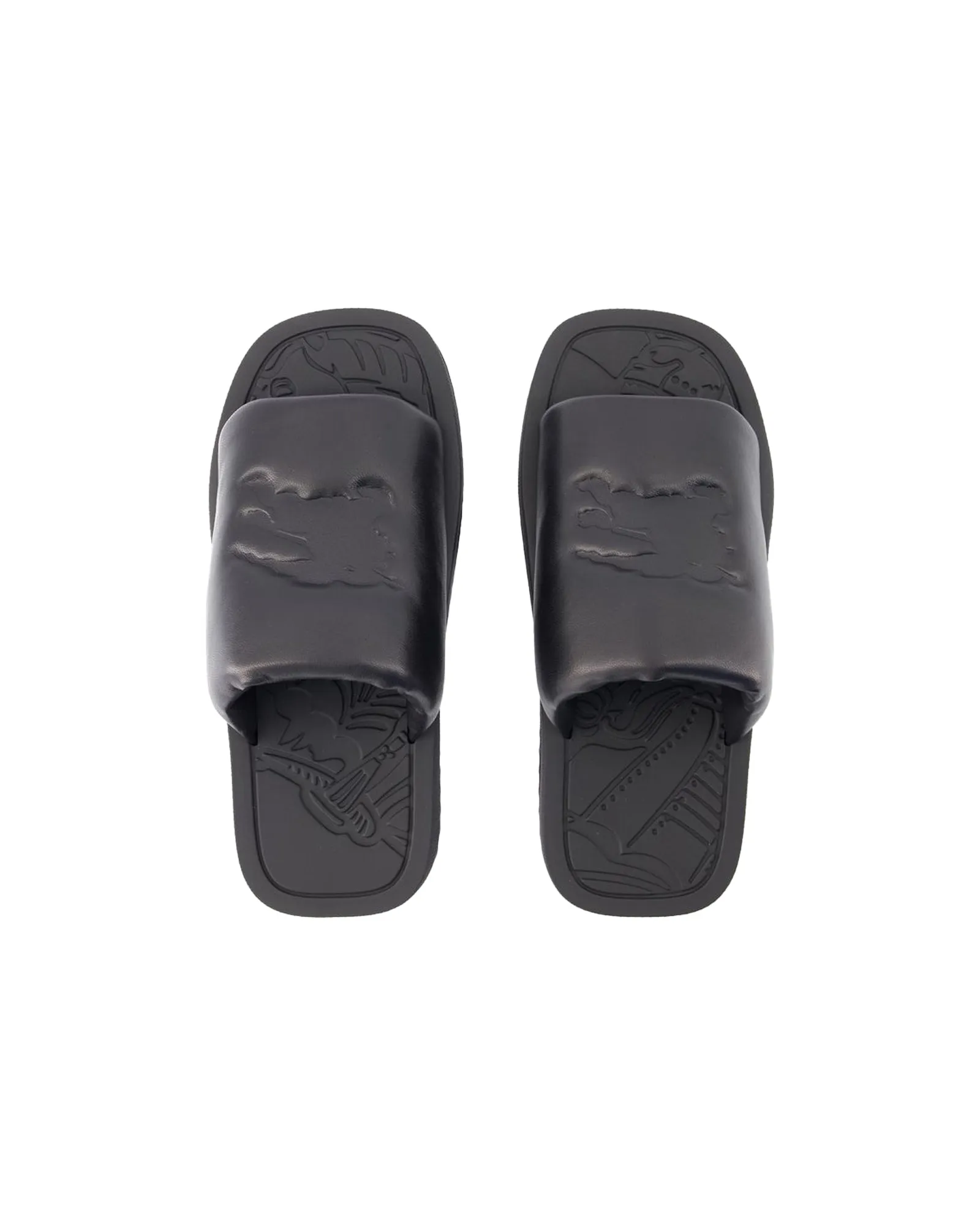 LF Knight Slab Sandals- Burberry - Leather - Black