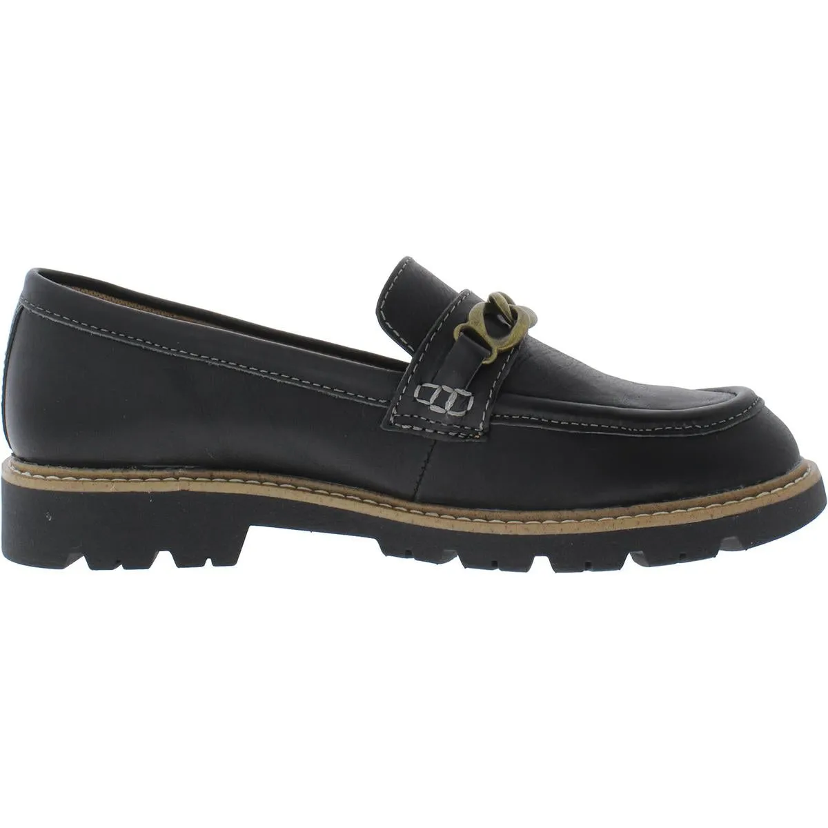 Linz Womens Leather Chain Loafers