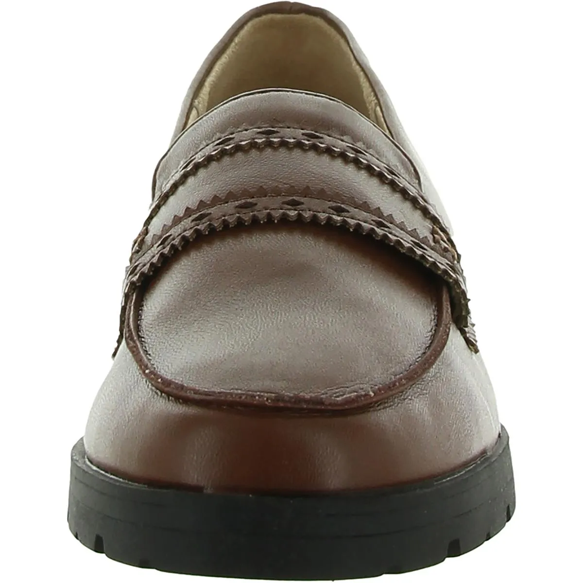 London Womens Faux Leather Slip On Loafers