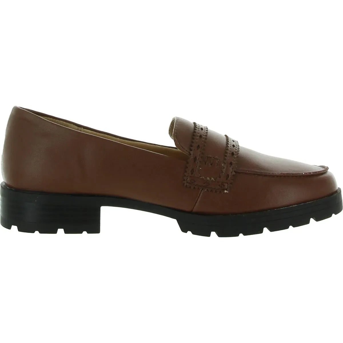 London Womens Faux Leather Slip On Loafers