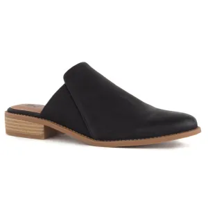 Look At Me Womens Stretch Faux Leather Mules