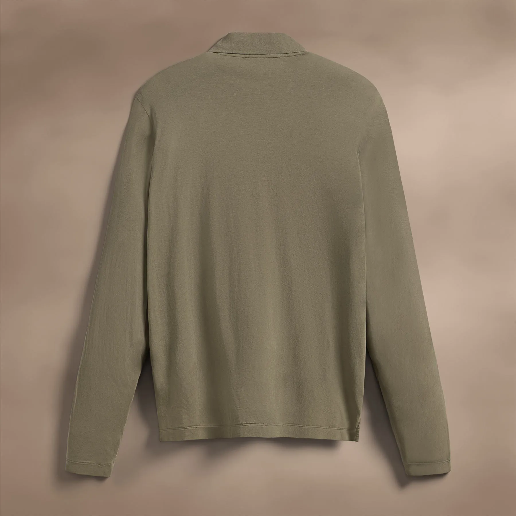 Luxe Lotus Jersey Long Sleeve Polo - Peet