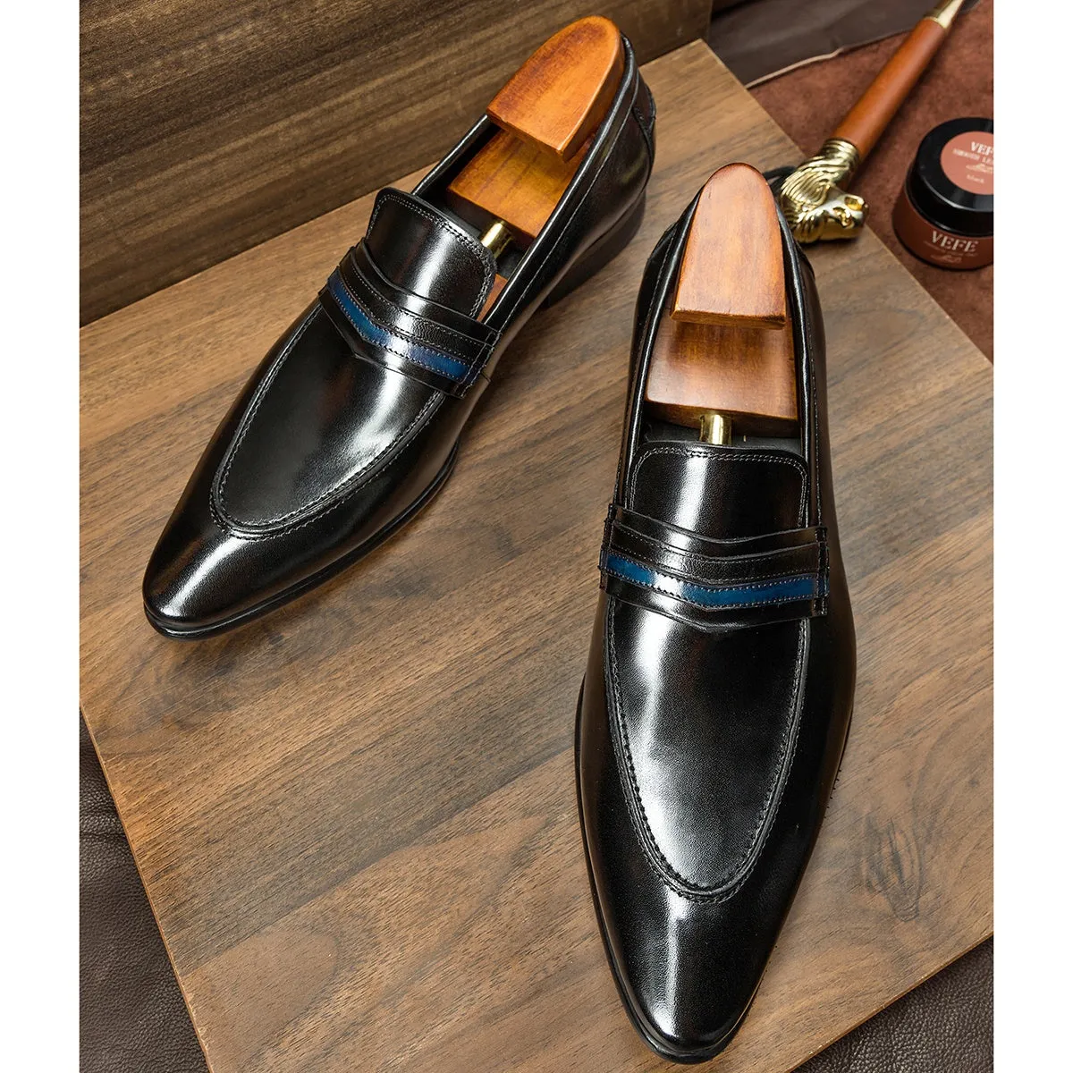 Luxury genuine leather men's loafers