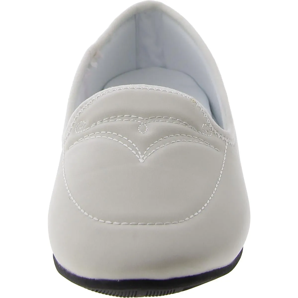 Mabel Womens Faux Leather Slip On Loafers