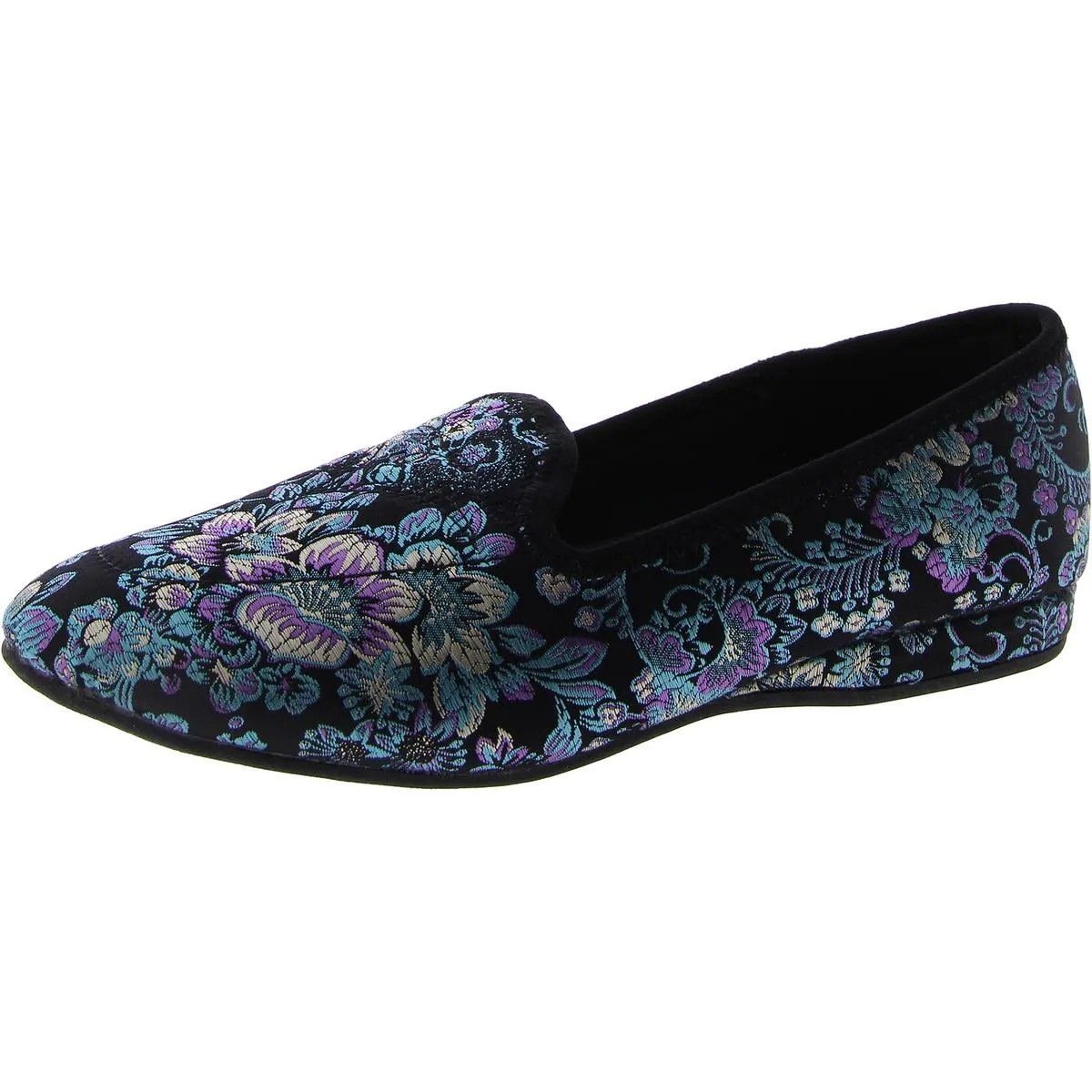 Mabel Womens Faux Leather Slip On Loafers