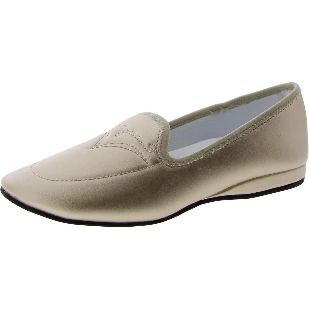 Mabel Womens Faux Leather Slip On Loafers