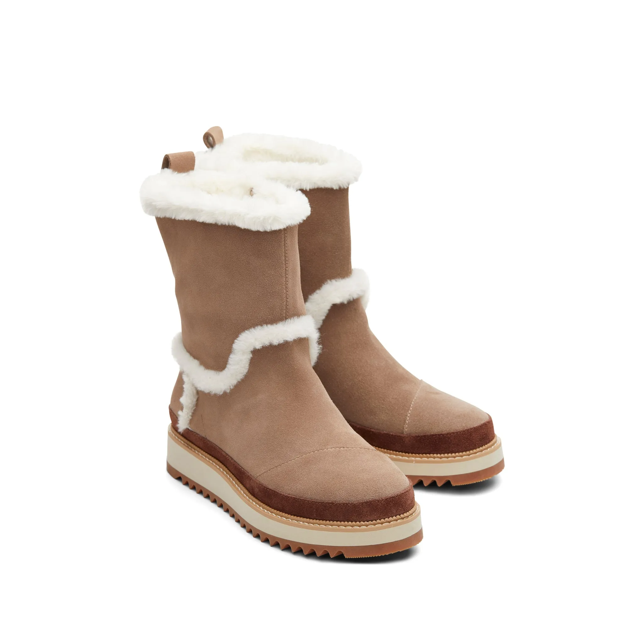 Makenna Taupe Faux Fur Boot