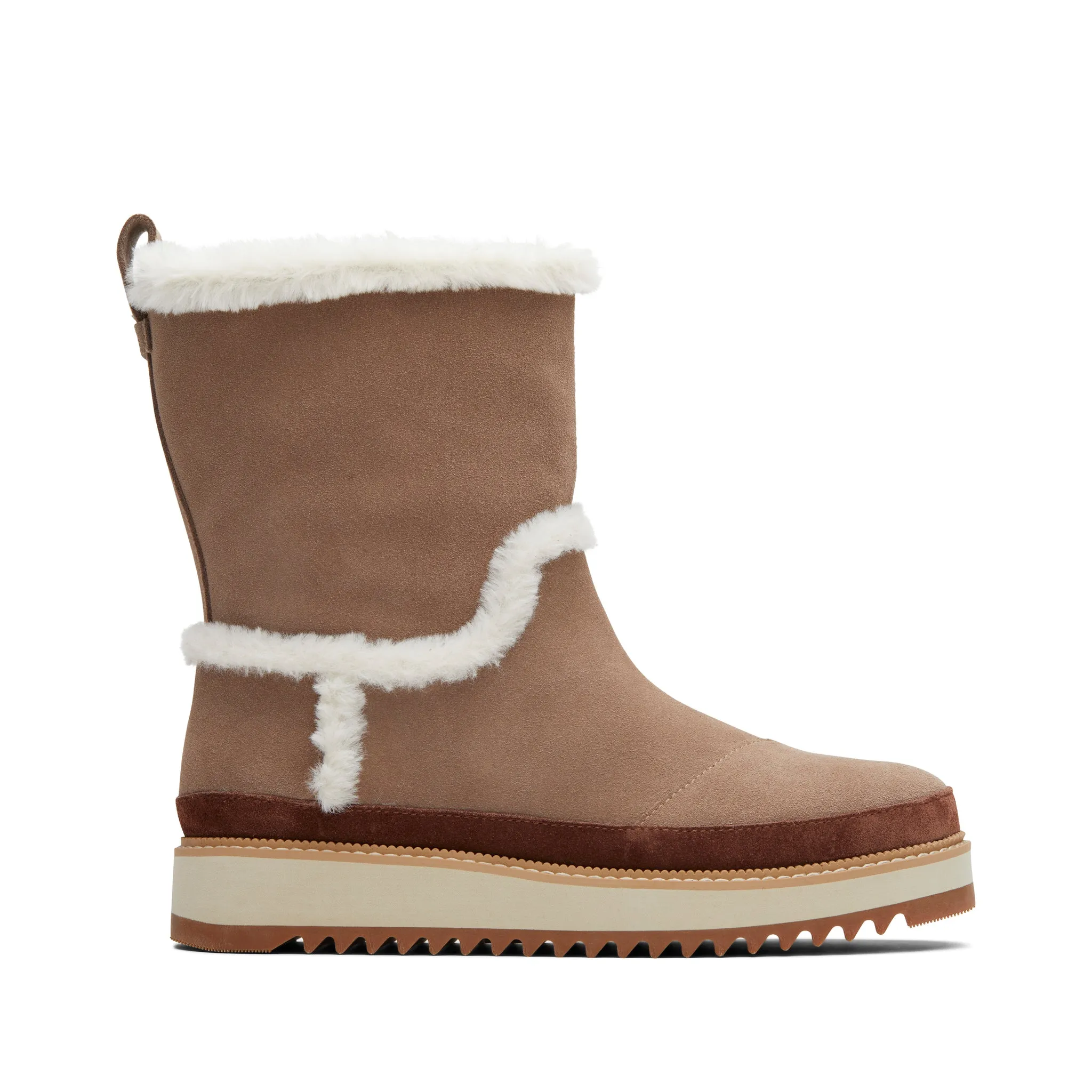 Makenna Taupe Faux Fur Boot
