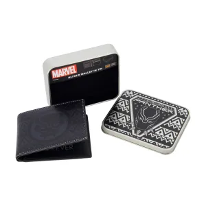 MARVEL BLACK PANTHER LOGO Bifold Wallet, Slim Wallet with Decorative Tin for Men and Women ecco Shoes