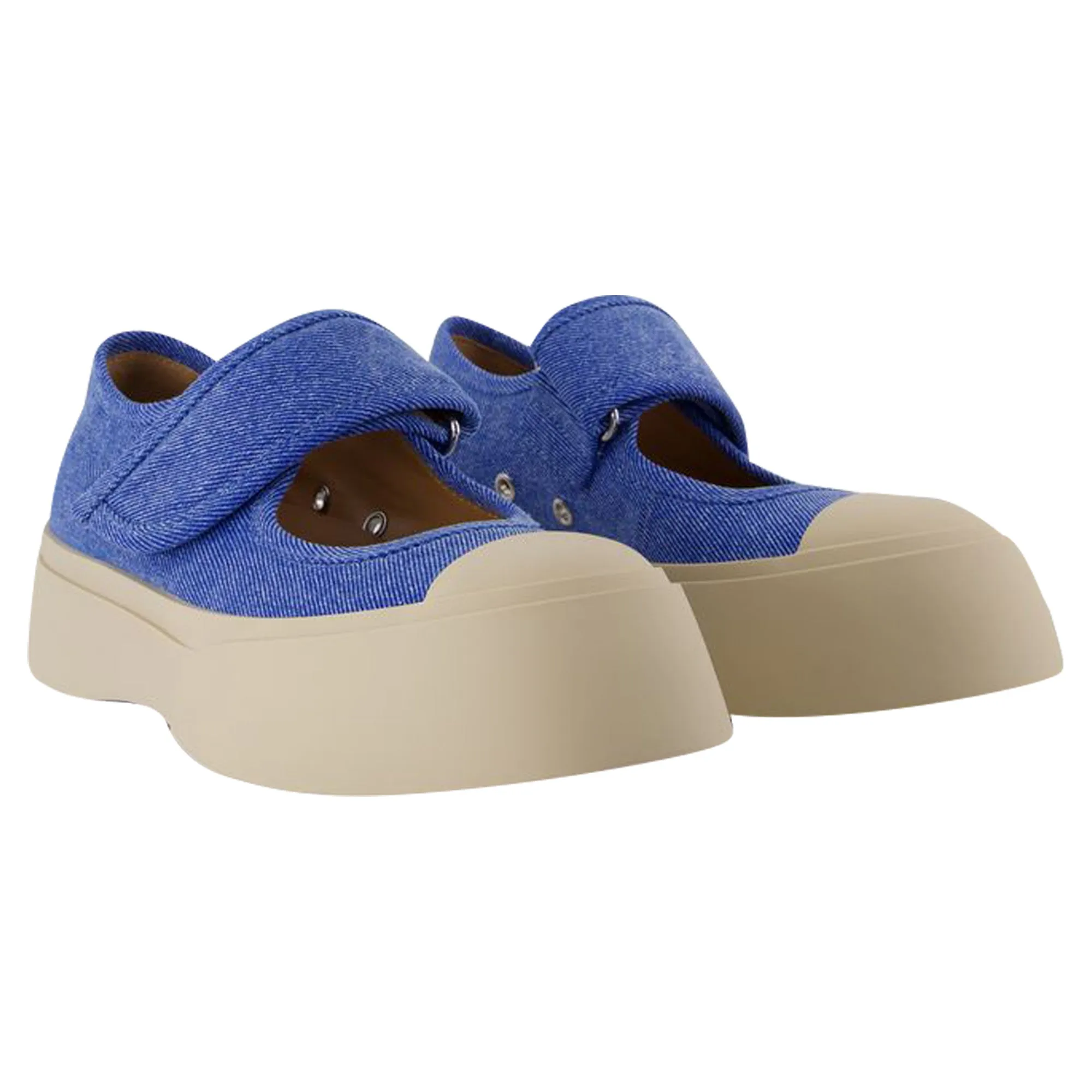 Mary Jane Sneakers - Marni - Cotton - Blue