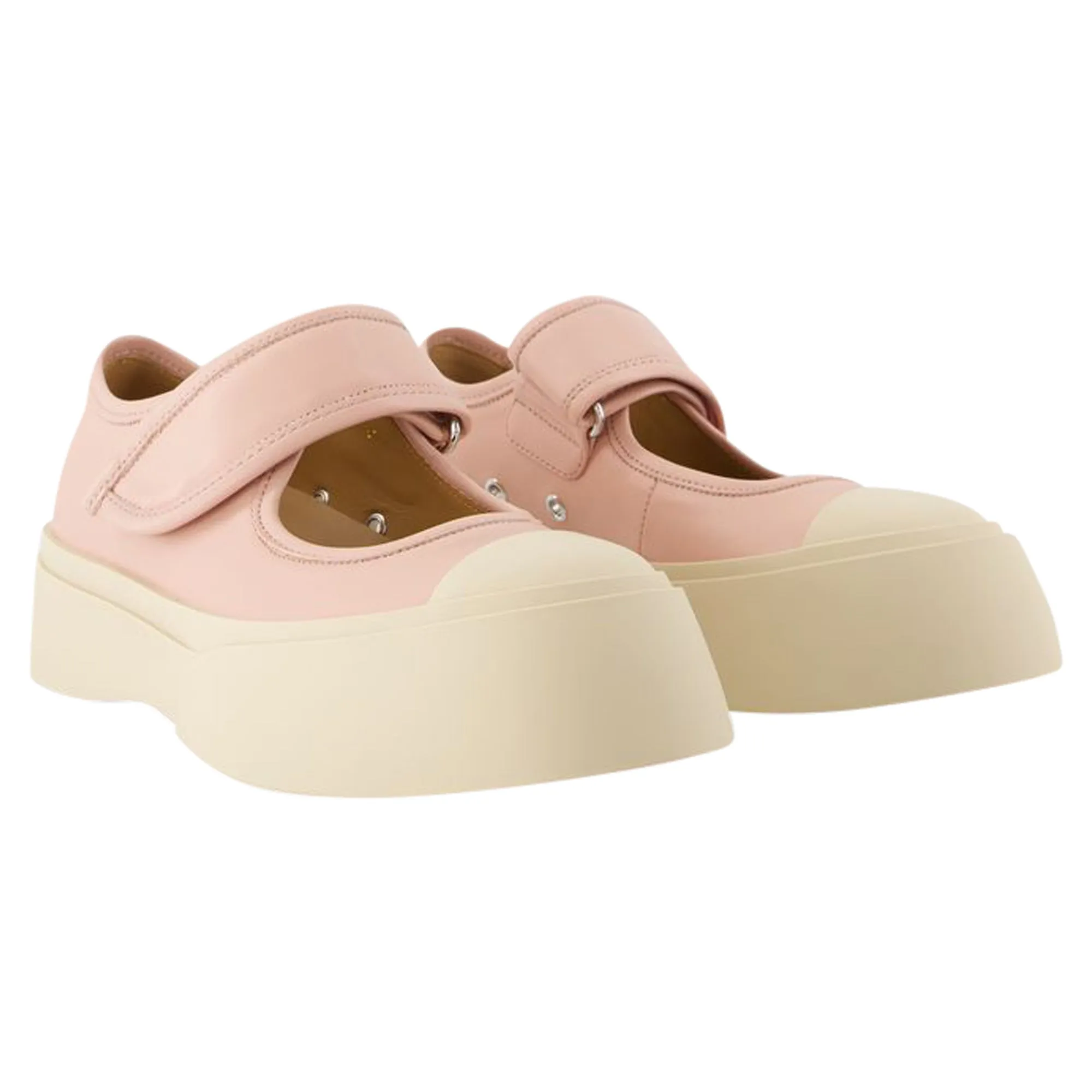 Mary Jane Sneakers - Marni - Leather - Pink