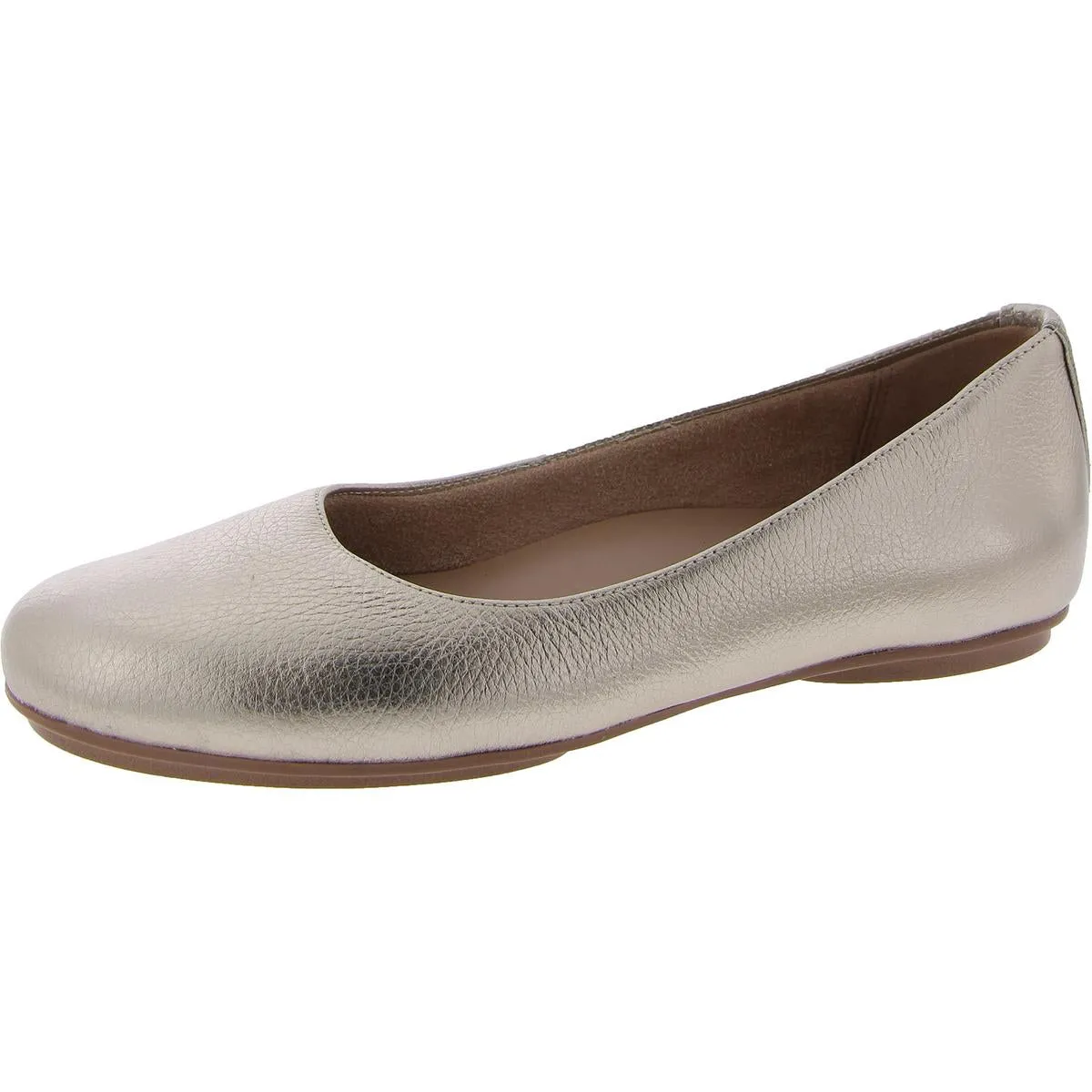 Maxwell Womens Leather Toe Cap Ballet Flats