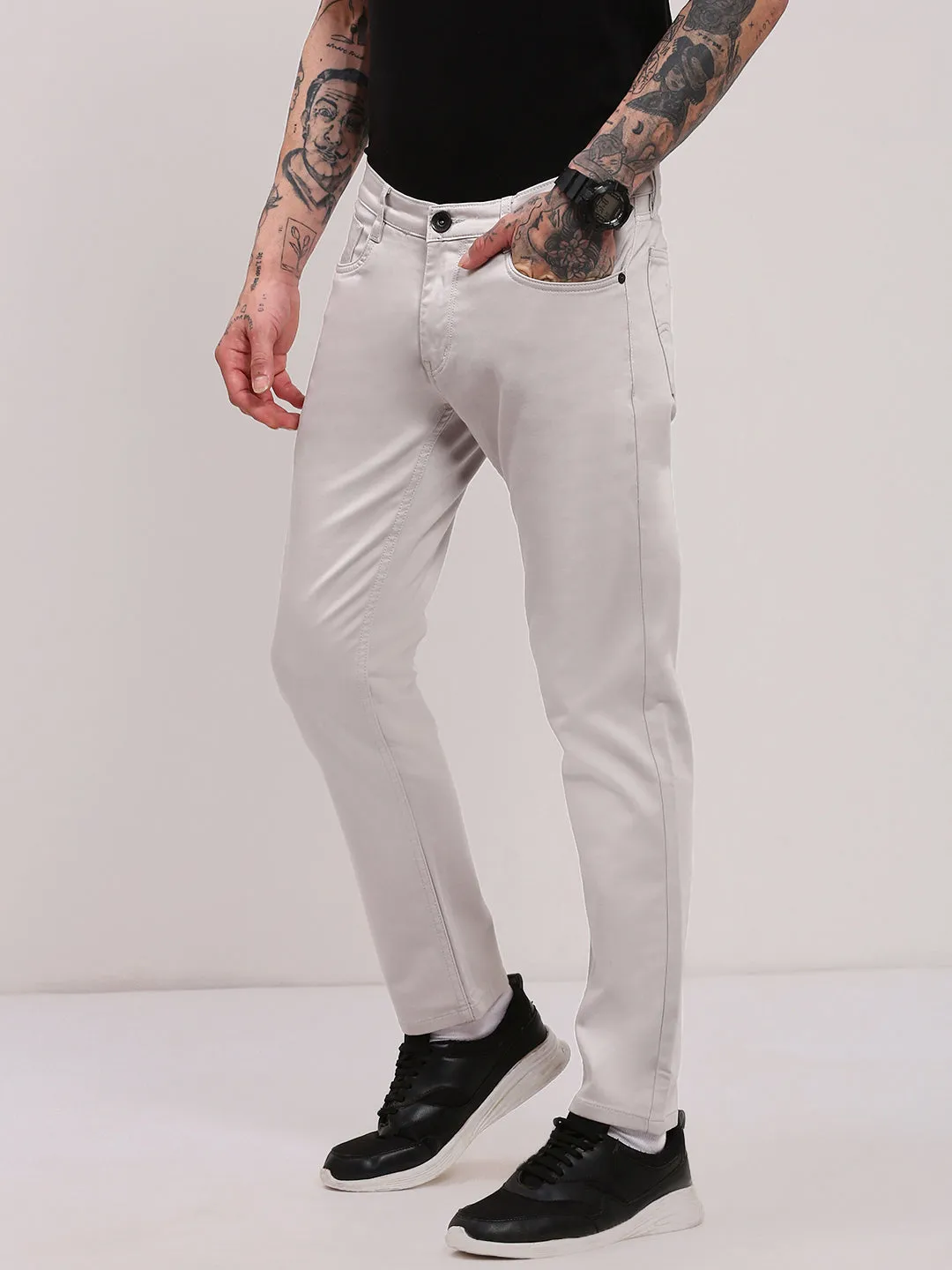 Men Grey Slim Fit Jeans