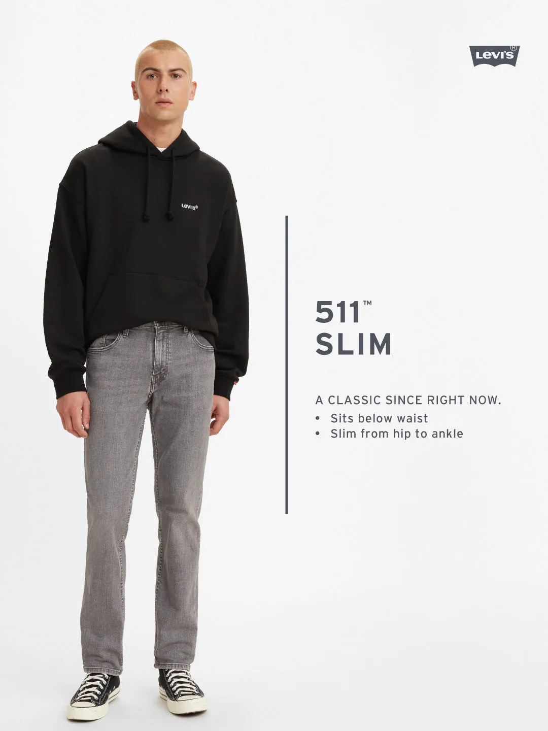 Men's 511 Light Black Slim Fit Chinos