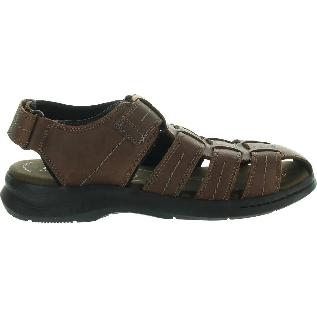 Mens Adjustable Faux Leather Fisherman Sandals