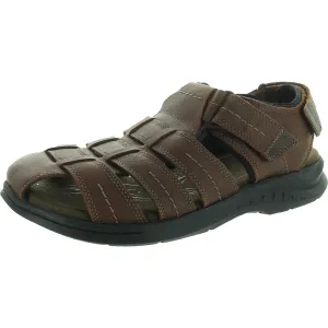 Mens Adjustable Faux Leather Fisherman Sandals