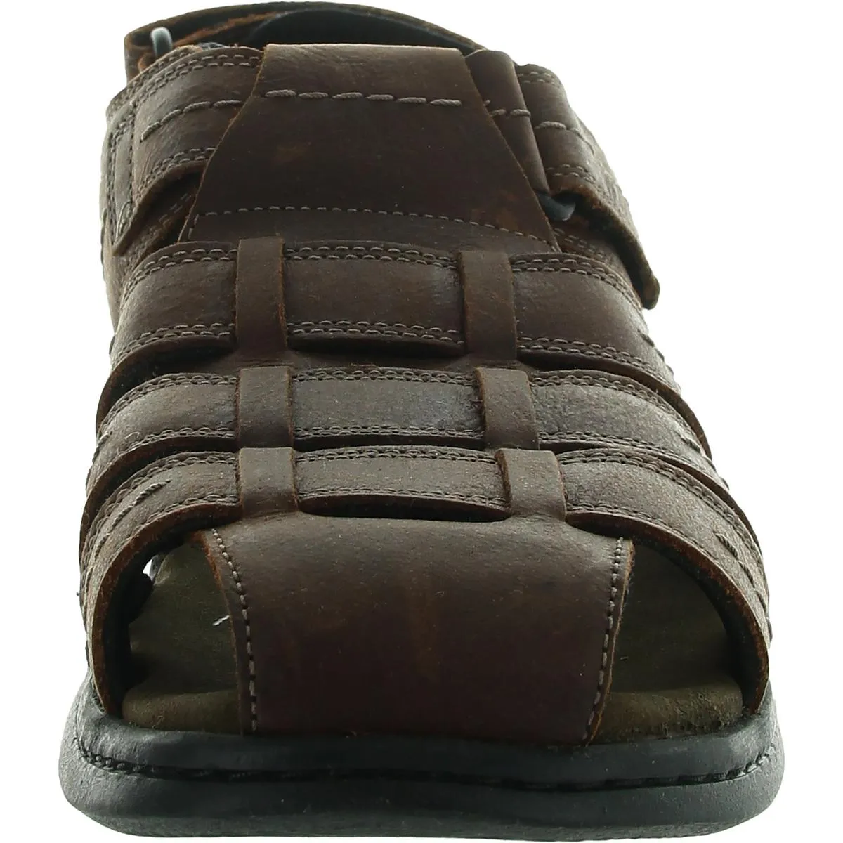 Mens Adjustable Faux Leather Fisherman Sandals