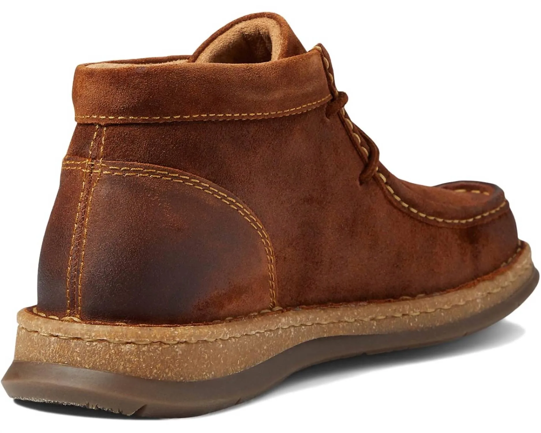 Men's Brock Boots In Brown Distressed  Leather